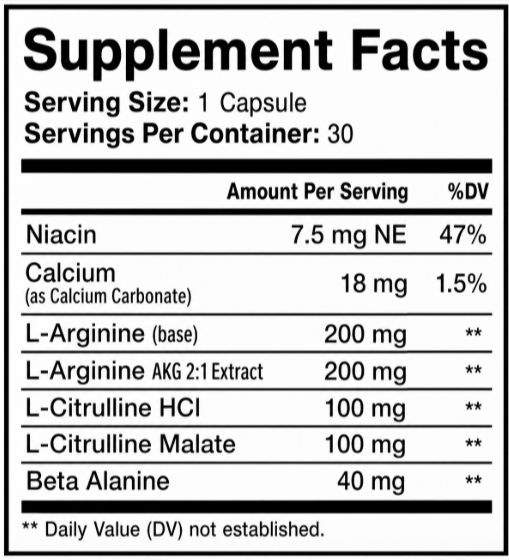 Memodyne Ingredients Supplement Facts