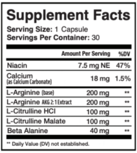Memodyne supplement facts