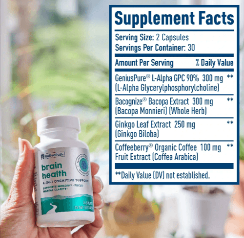 NativePath Brain Health Supplement Facts