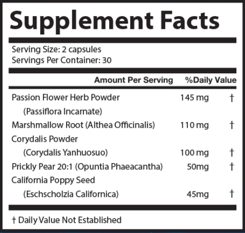 Nerve Alive Supplement Fact