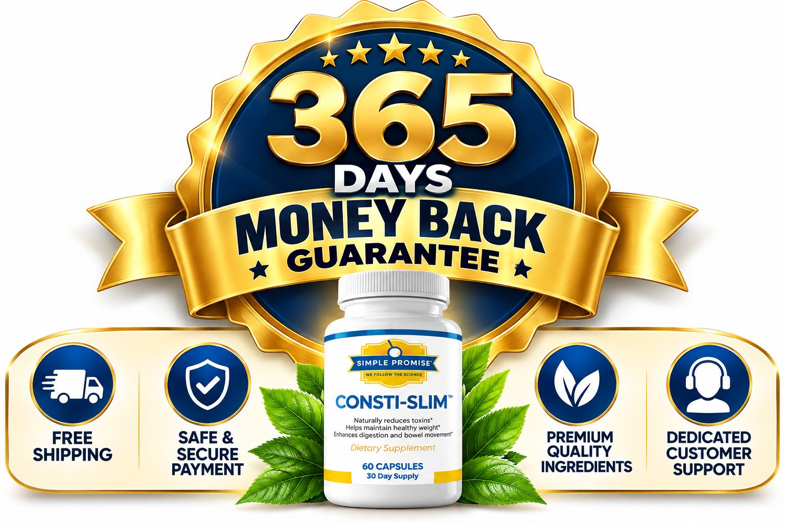 Consti-Slim Money Back guaratee