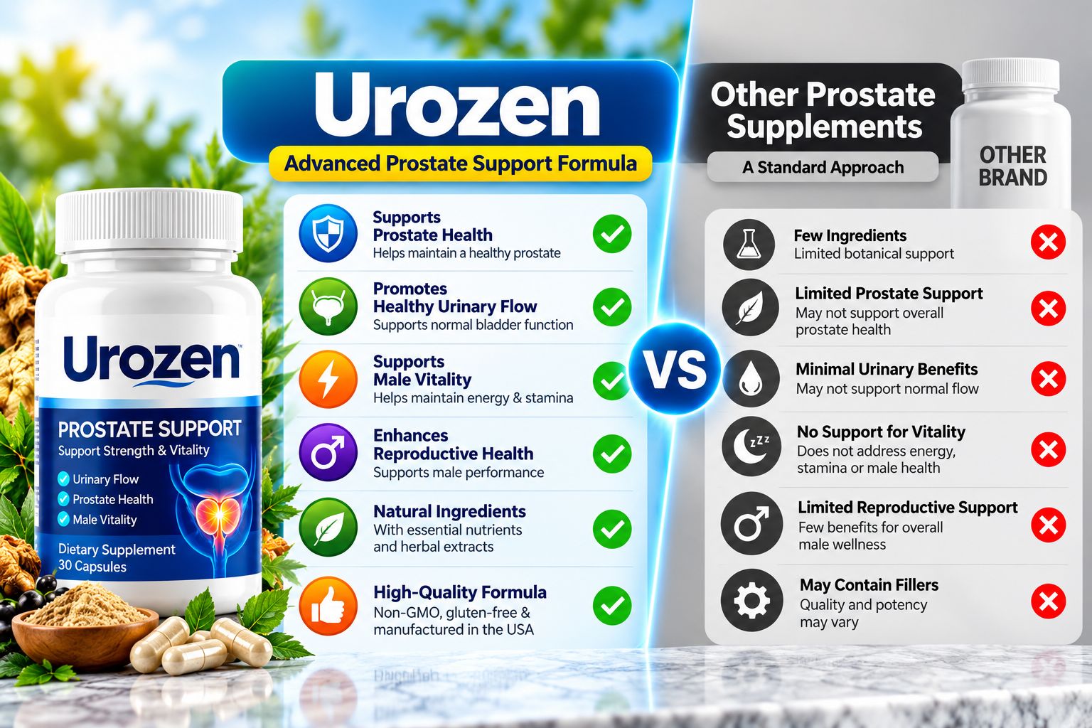 Urozen Vs others