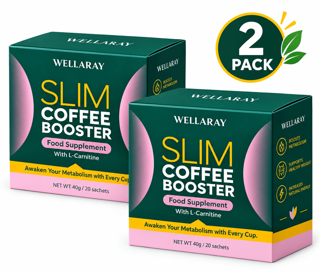 WELLARAY Slim Coffee Booster 2-Pack